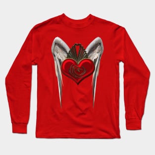 Wonderful heart with dragon and wings Long Sleeve T-Shirt